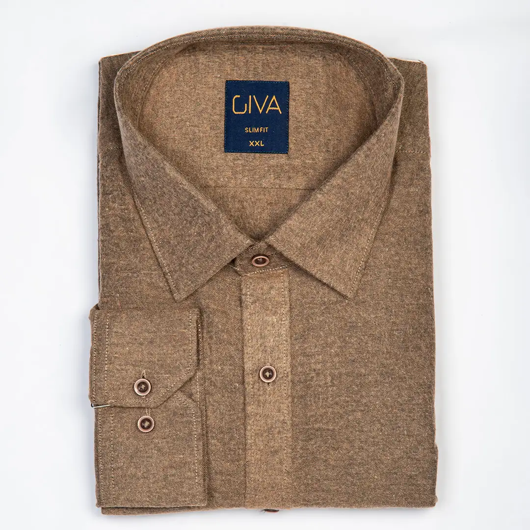 پیراهن پشمی مردانه یقه کراواتی 0814 - Thumbnail 2